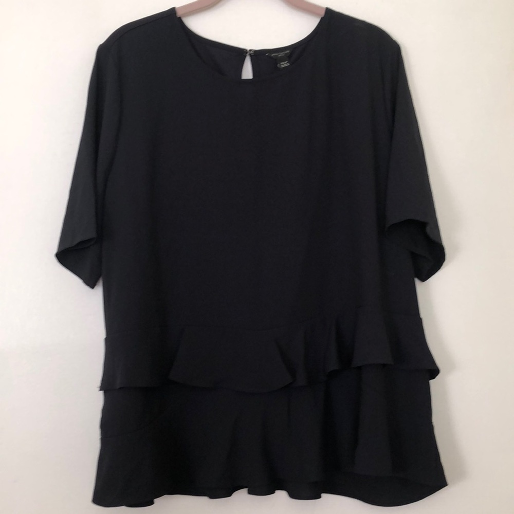 Ann Taylor Petite Ruffle Bottom Top